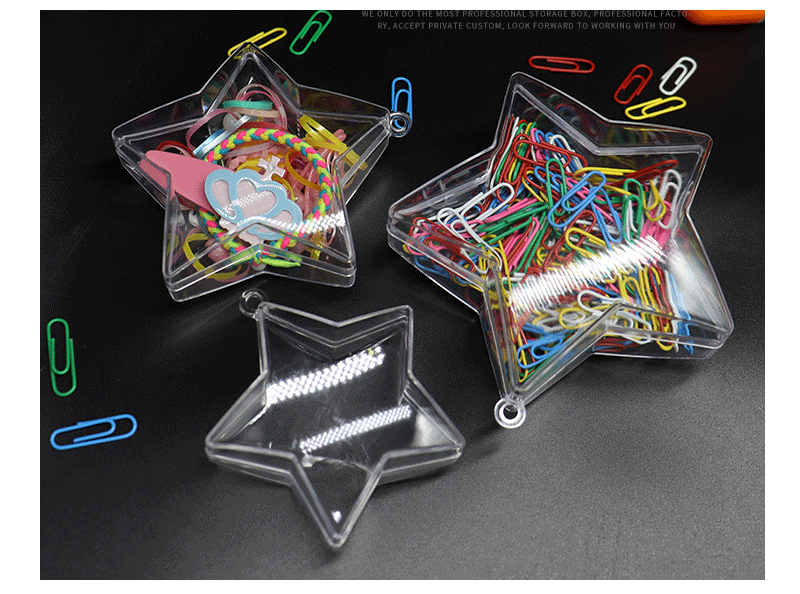 PS Internet Celebrity Five-Pointed Star Jewelry Bright Crystal Hook Transparent Box Bead Storage Box Factory Wholesale Daily Necessities PS Internet Celebrity Five-Pointed Star Jewelry Bright Crystal Hook Transparent Box Bead Storage Box Factory Wholesale Daily Necessities