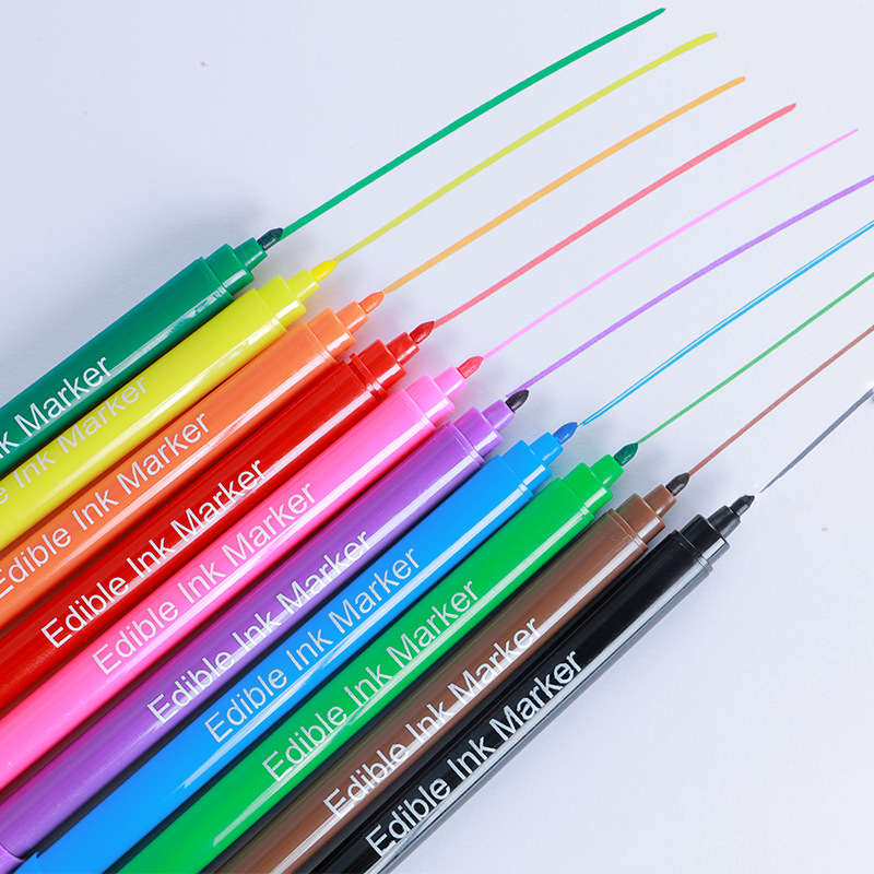 in Stock Edible Baking Pigment Pen Fondant Cookies Cake Material Food Pen Hook Line Depiction Pens for Writing Letters