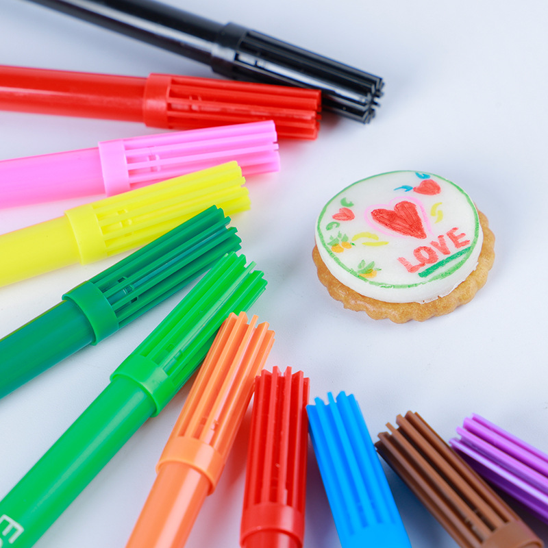 in Stock Edible Baking Pigment Pen Fondant Cookies Cake Material Food Pen Hook Line Depiction Pens for Writing Letters