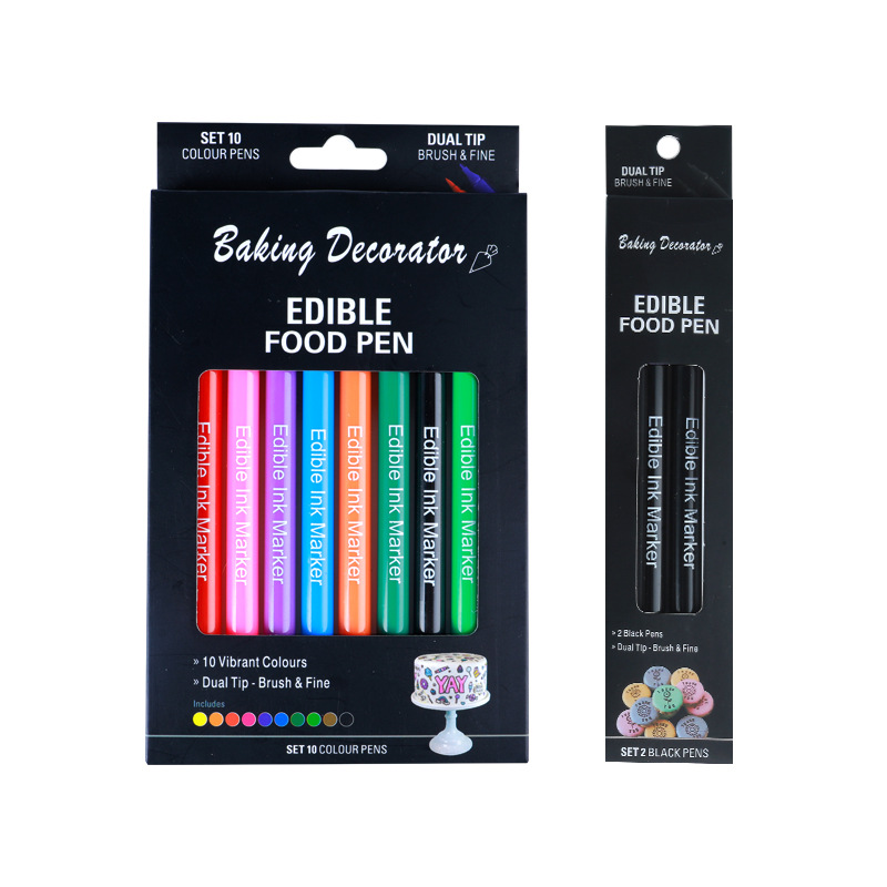 in Stock Edible Baking Pigment Pen Fondant Cookies Cake Material Food Pen Hook Line Depiction Pens for Writing Letters