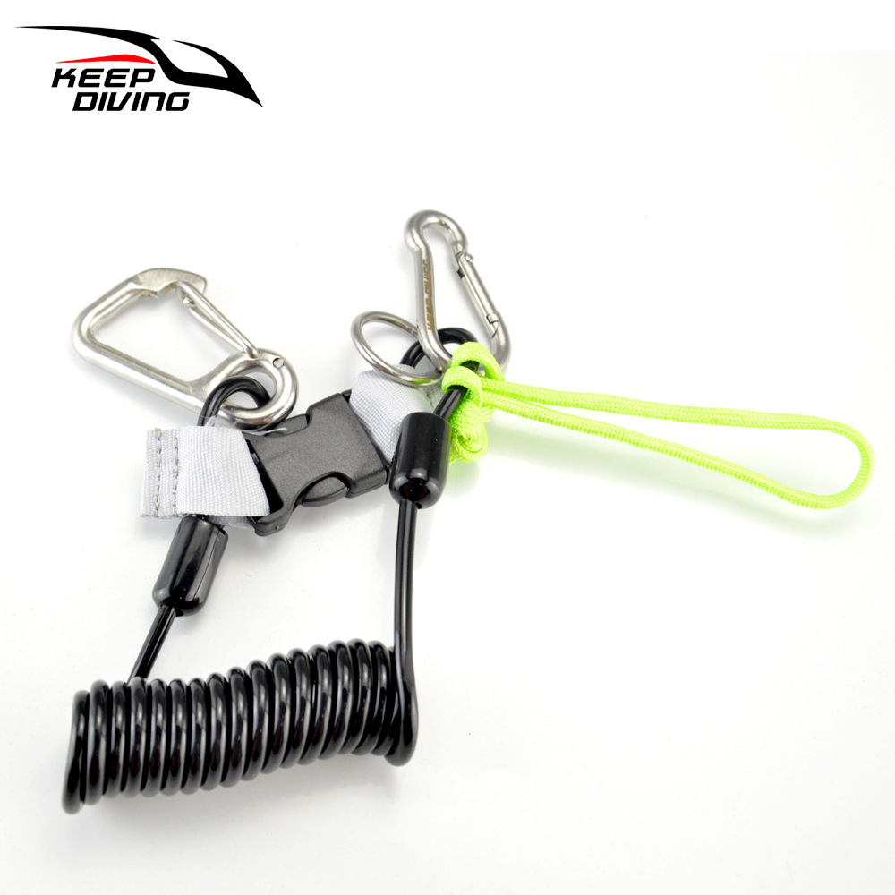 Diving Accessories Stainless Steel Spring Rope Telescopic Rope Diving Camera Lanyard Hook Anti-Separation Rope SSA-FDS21