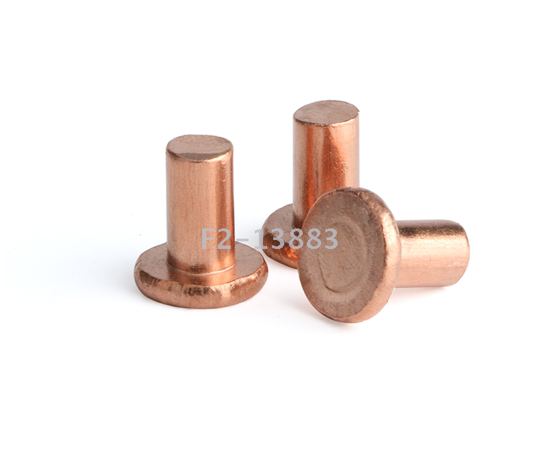 M2-m8 red copper flat head rivet solid rivet pure copper brand nameplate rivet brass nail tapping flat cap nail M2-m8 red copper flat head rivet solid rivet pure copper brand nameplate rivet brass nail tapping flat cap nail