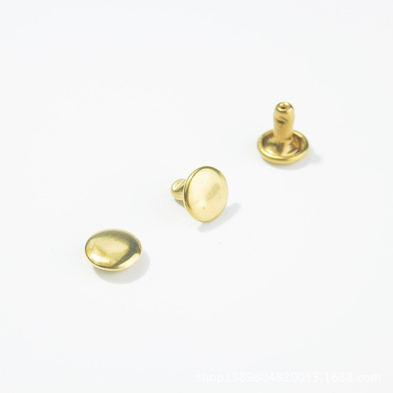 Double-Sided Rivet Pure Copper Handmade Rivet DIY Wallet Key Case Belt Accessories Cap Nail Button Clothing Rivet Button Double-Sided Rivet Pure Copper Handmade Rivet DIY Wallet Key Case Belt Accessories Cap Nail Button Clothing Rivet Button