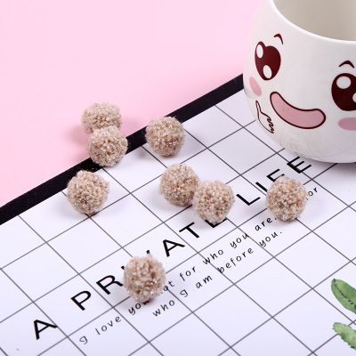 Cashmere wool multi - color gold wool ball teddy plush ball can be customized plush ball pendant from stock