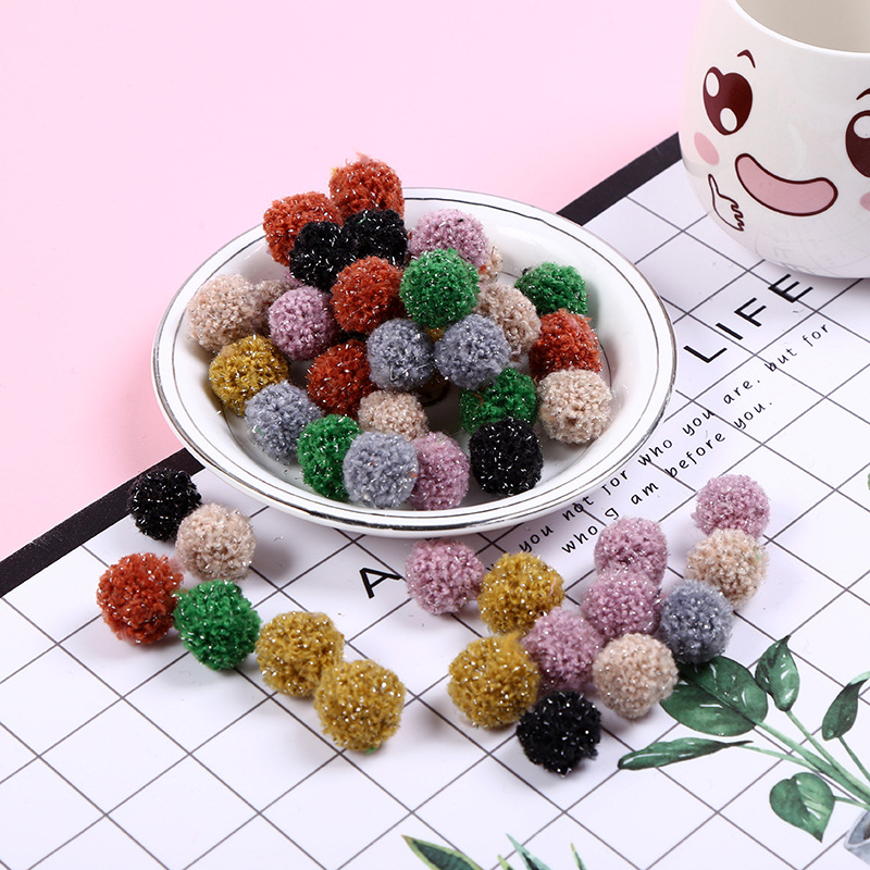 Cashmere wool multi - color gold wool ball teddy plush ball can be customized plush ball pendant from stock Cashmere wool multi - color gold wool ball teddy plush ball can be customized plush ball pendant from stock