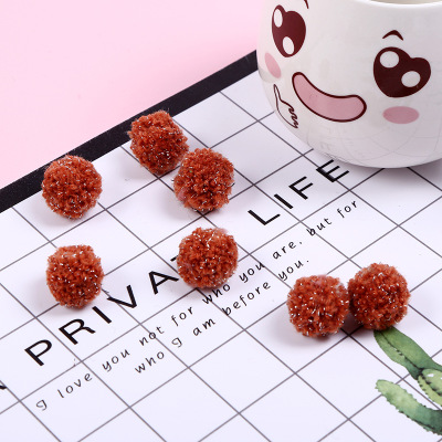 Cashmere wool multi - color gold wool ball teddy plush ball can be customized plush ball pendant from stock