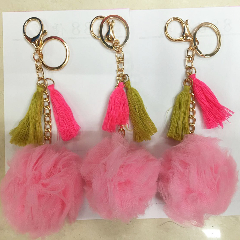 Manufacturers directly for the new exclusive sale of pure manual multicolor wool ball ball bag buckle, mobile phone chain plush pendant Manufacturers directly for the new exclusive sale of pure manual multicolor wool ball ball bag buckle, mobile phone chain plush pendant