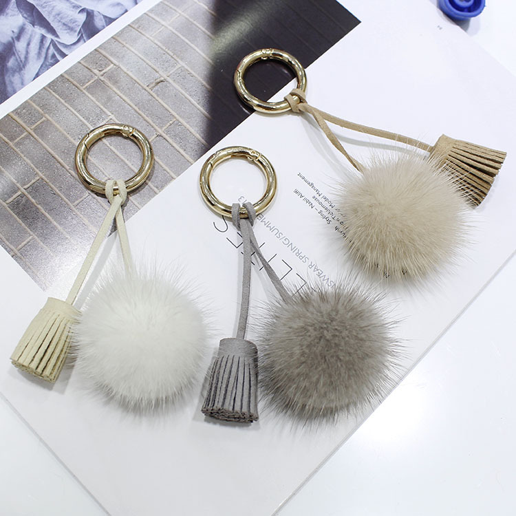 Imported computer wool ball pendant plush key chain holiday gift plush accessories Imported computer wool ball pendant plush key chain holiday gift plush accessories