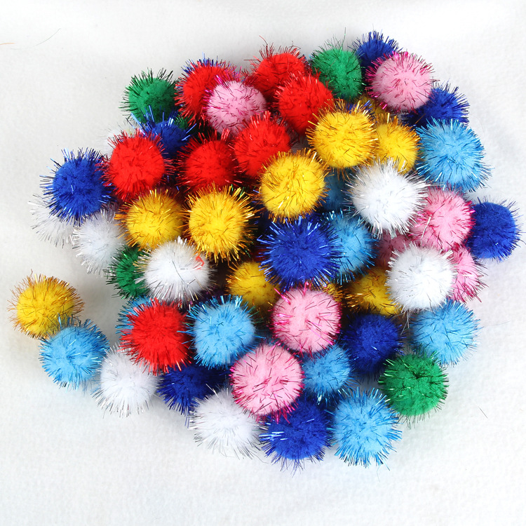 Factory Direct Sales Gold Wool Ball Glitter Ball in Stock Factory Direct Sales Gold Wool Ball Glitter Ball in Stock