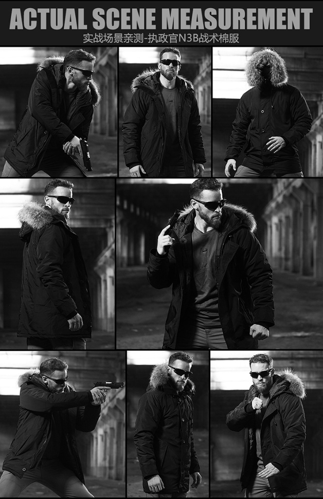 Mingpeng Consul Outdoor N3B Genuine Fur Collar Cotton-Padded Coat Cotton-Padded Coat Windproof Waterproof Cold-Proof Coat Tactical Cotton-Padded Coat Mingpeng Consul Outdoor N3B Genuine Fur Collar Cotton-Padded Coat Cotton-Padded Coat Windproof Waterproof Cold-Proof Coat Tactical Cotton-Padded Coat