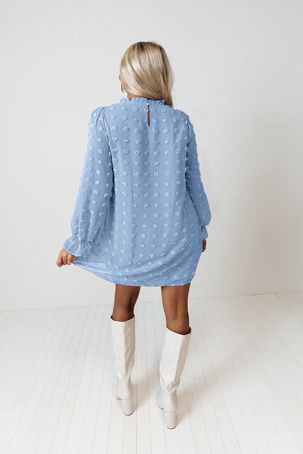 2021 Europe and America Cross Border Amazon Autumn and Winter Lace Collar Puff Sleeve Chiffon Embroidered Fur Ball Dress Dress for Women