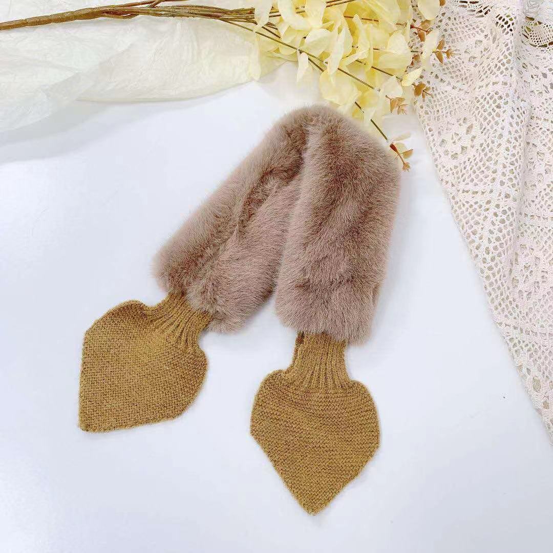 Korean Vortex Dongdaemun Solid Color Artificial Mink Hair Children's Cross Scarf Winter Fur Collar Warm Baby Girl Princess Scarf Korean Vortex Dongdaemun Solid Color Artificial Mink Hair Children's Cross Scarf Winter Fur Collar Warm Baby Girl Princess Scarf