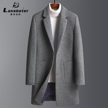 Winter Woolen Coat Men's Mid-Length Woolen Coat with Fur Collar Overcoat and Trench Coat Wool Overcoat Men's Woolen Coat Men's Thickened Winter Woolen Coat Men's Mid-Length Woolen Coat with Fur Collar Overcoat and Trench Coat Wool Overcoat Men's Woolen Coat Men's Thickened