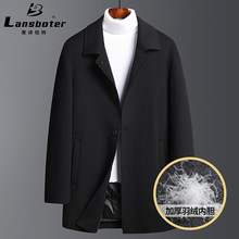 Winter Woolen Coat Men's Mid-Length Woolen Coat with Fur Collar Overcoat and Trench Coat Wool Overcoat Men's Woolen Coat Men's Thickened Winter Woolen Coat Men's Mid-Length Woolen Coat with Fur Collar Overcoat and Trench Coat Wool Overcoat Men's Woolen Coat Men's Thickened