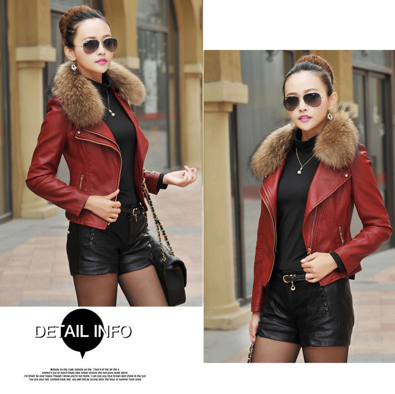Oversized raccoon female with short fur collar trim body model A926 with cotton fur coat Oversized raccoon female with short fur collar trim body model A926 with cotton fur coat