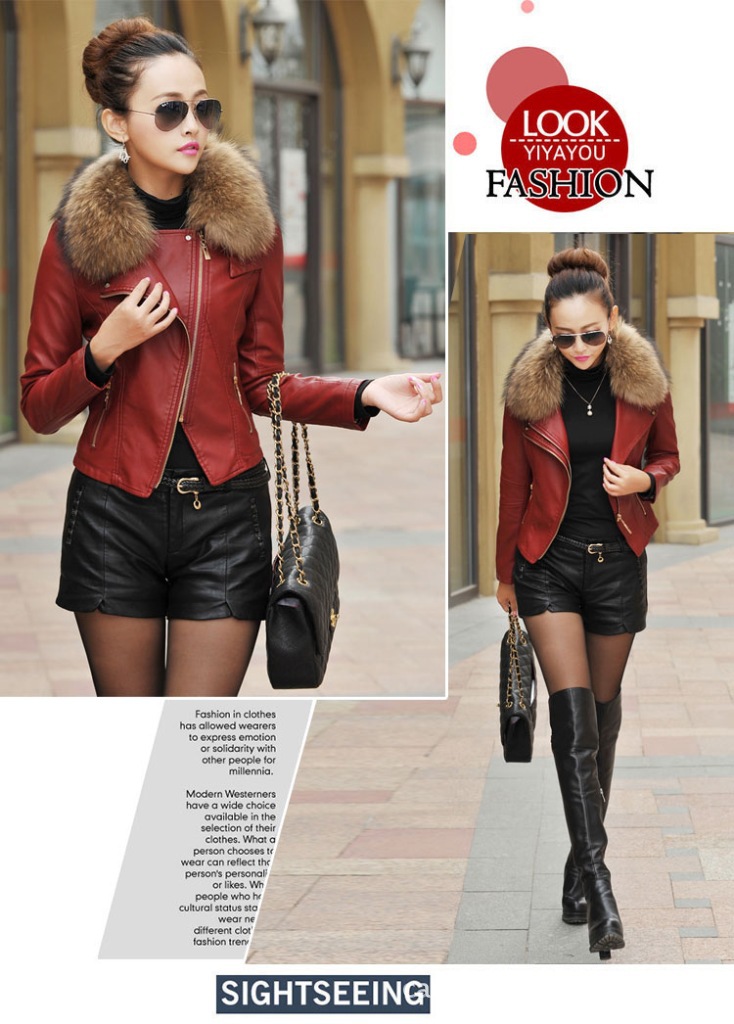Oversized raccoon female with short fur collar trim body model A926 with cotton fur coat Oversized raccoon female with short fur collar trim body model A926 with cotton fur coat