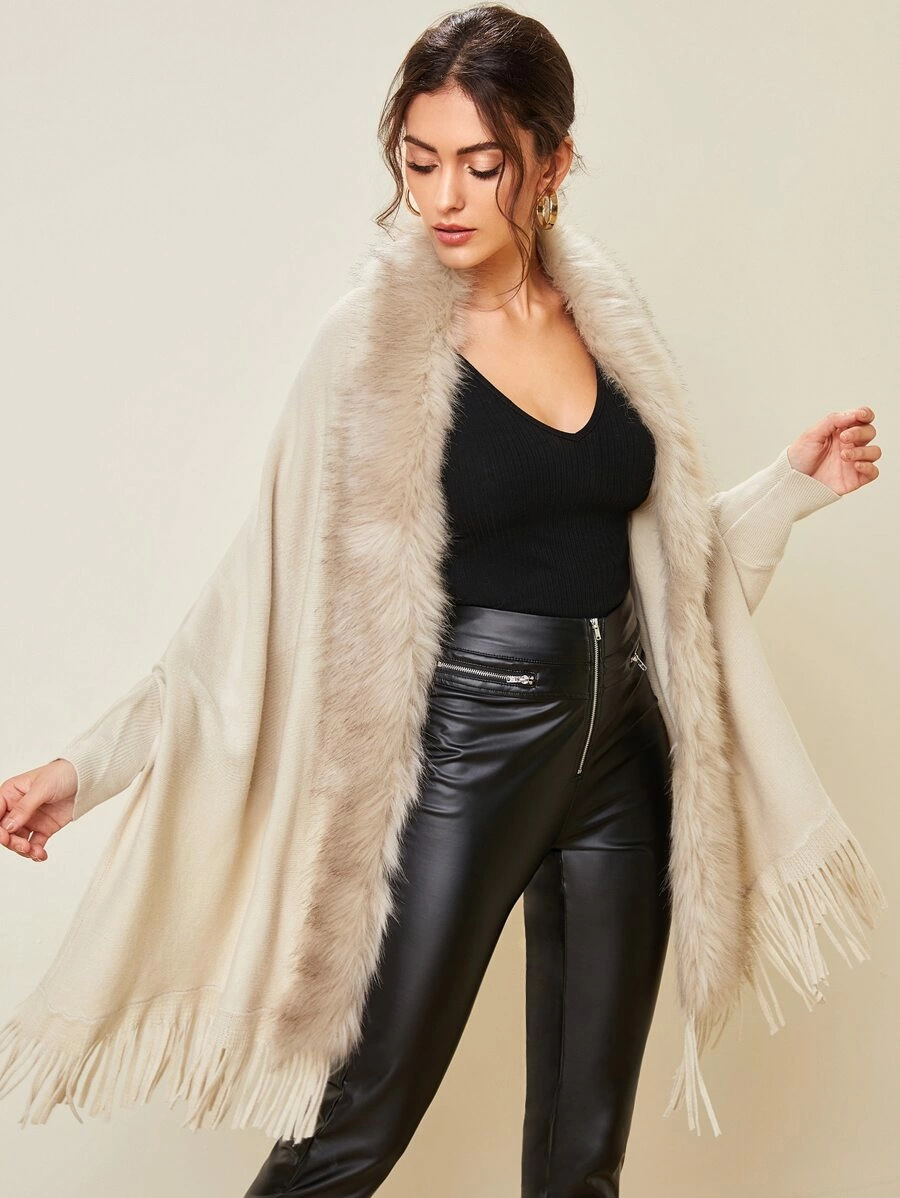 European and American Foreign Trade Sweater Women 2021 Amazon Independent Station Autumn and Winter New Fur Collar Shawl Cardigan Sweater Coat European and American Foreign Trade Sweater Women 2021 Amazon Independent Station Autumn and Winter New Fur Collar Shawl Cardigan Sweater Coat