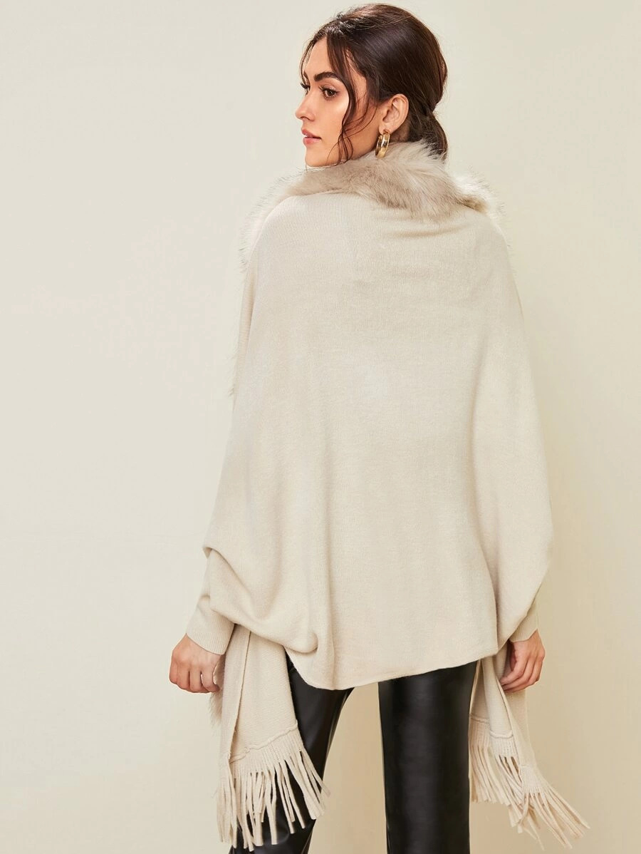European and American Foreign Trade Sweater Women 2021 Amazon Independent Station Autumn and Winter New Fur Collar Shawl Cardigan Sweater Coat European and American Foreign Trade Sweater Women 2021 Amazon Independent Station Autumn and Winter New Fur Collar Shawl Cardigan Sweater Coat
