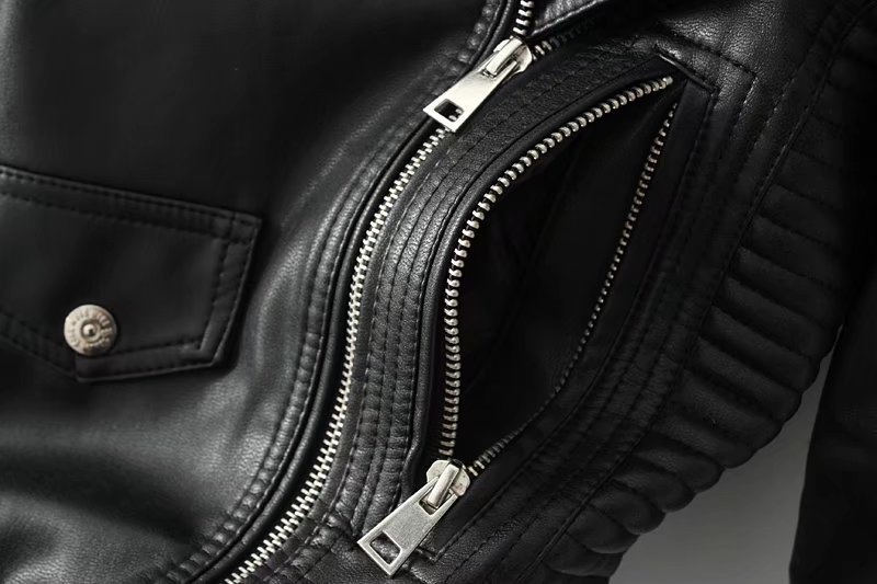 New Autumn Winter 2017 Solidcolor short belt fur collar Motorcycle Leather and Velvet Jacket FEMALE 011505 New Autumn Winter 2017 Solidcolor short belt fur collar Motorcycle Leather and Velvet Jacket FEMALE 011505