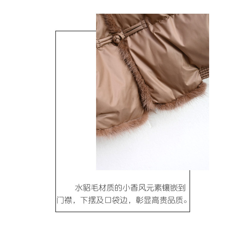 Fox Fur Collar down Jacket Women's 202 New Short High-End Mink Fur Retro Buckle White Duck down Coat Fox Fur Collar down Jacket Women's 202 New Short High-End Mink Fur Retro Buckle White Duck down Coat