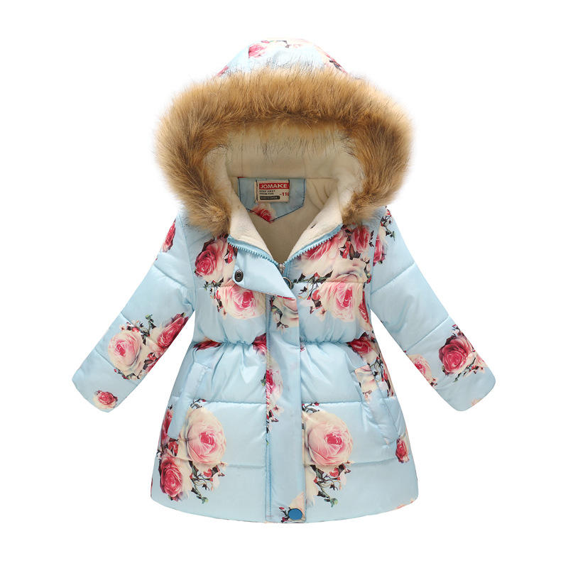 New Children's Clothing Boys and Girls MultiColor Printing Children's Long Fur Collar Hooded Cotton Overcoat Cotton Coat New Children's Clothing Boys and Girls MultiColor Printing Children's Long Fur Collar Hooded Cotton Overcoat Cotton Coat