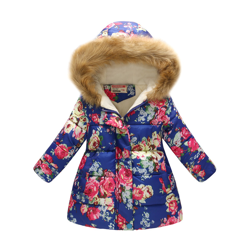 New Children's Clothing Boys and Girls MultiColor Printing Children's Long Fur Collar Hooded Cotton Overcoat Cotton Coat New Children's Clothing Boys and Girls MultiColor Printing Children's Long Fur Collar Hooded Cotton Overcoat Cotton Coat