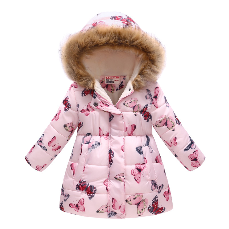 New Children's Clothing Boys and Girls MultiColor Printing Children's Long Fur Collar Hooded Cotton Overcoat Cotton Coat New Children's Clothing Boys and Girls MultiColor Printing Children's Long Fur Collar Hooded Cotton Overcoat Cotton Coat