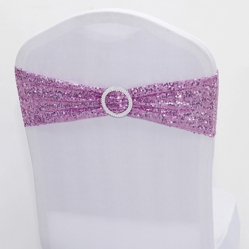 Factory Direct Supply Ins Hotel Wedding Celebration Decoration Wholesale Spandex Chair Cover Bow Chair Back Flowers Elastic Sequin Strap Factory Direct Supply Ins Hotel Wedding Celebration Decoration Wholesale Spandex Chair Cover Bow Chair Back Flowers Elastic Sequin Strap