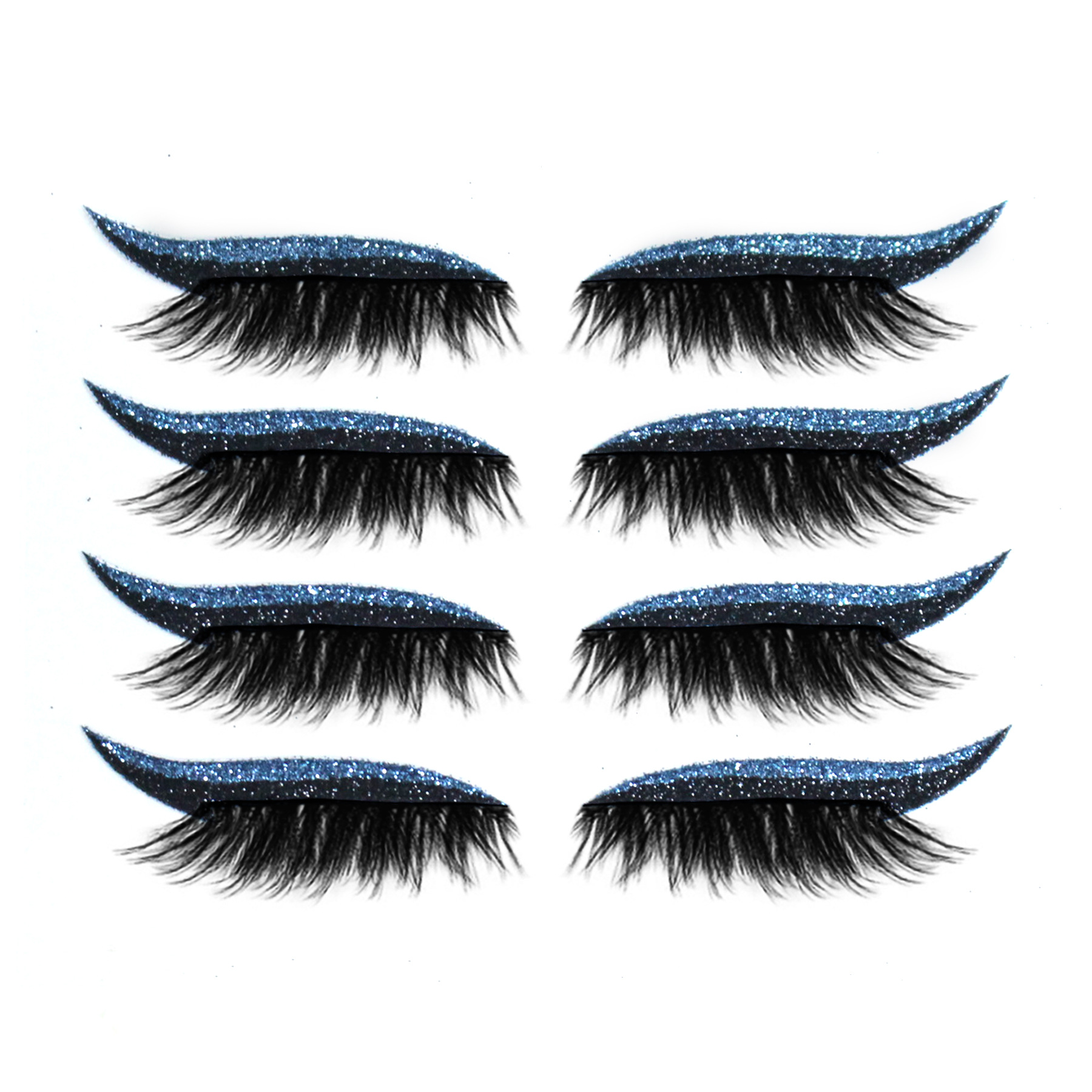Reusable Eyeliner and Eyelash Stickers Glitter Eyeliner Stickers False Eyelashes Sequin Eye Shadow