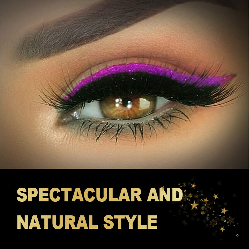 Reusable Eyeliner and Eyelash Stickers Glitter Eyeliner Stickers False Eyelashes Sequin Eye Shadow