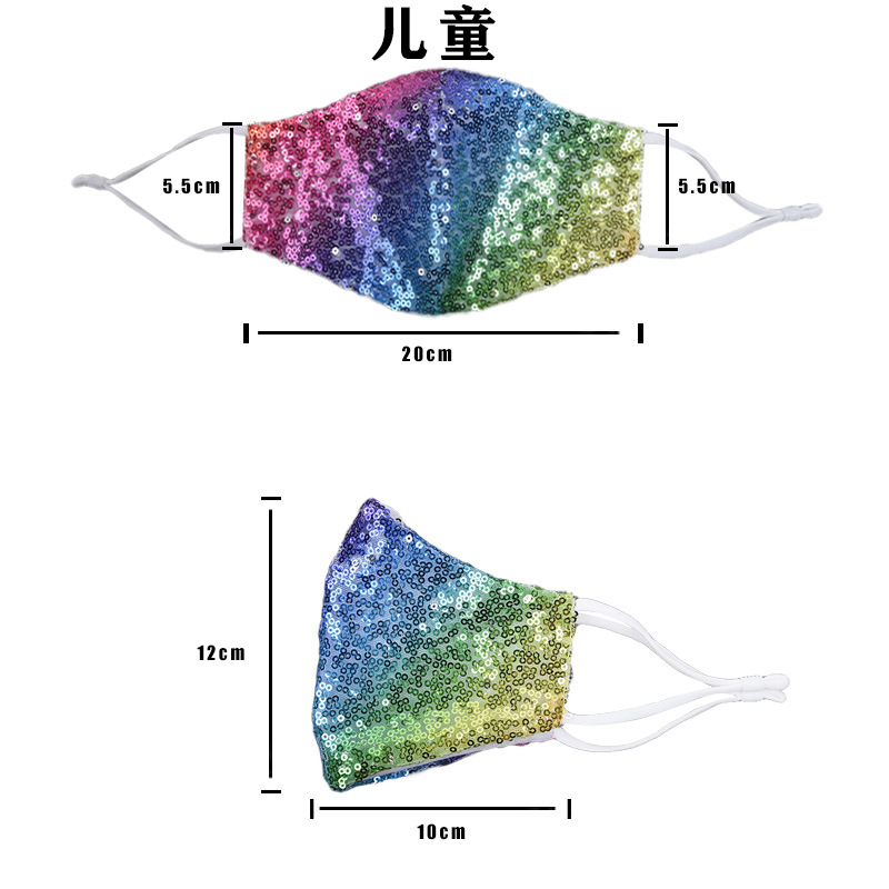 CrossBorder Foreign Trade Spot Sequin Mask Fashion Colorful Shiny Mask Personality Dustproof Mask CrossBorder Foreign Trade Spot Sequin Mask Fashion Colorful Shiny Mask Personality Dustproof Mask