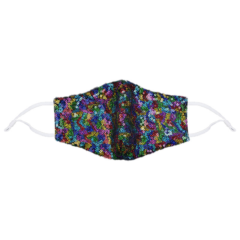 CrossBorder Foreign Trade Spot Sequin Mask Fashion Colorful Shiny Mask Personality Dustproof Mask CrossBorder Foreign Trade Spot Sequin Mask Fashion Colorful Shiny Mask Personality Dustproof Mask