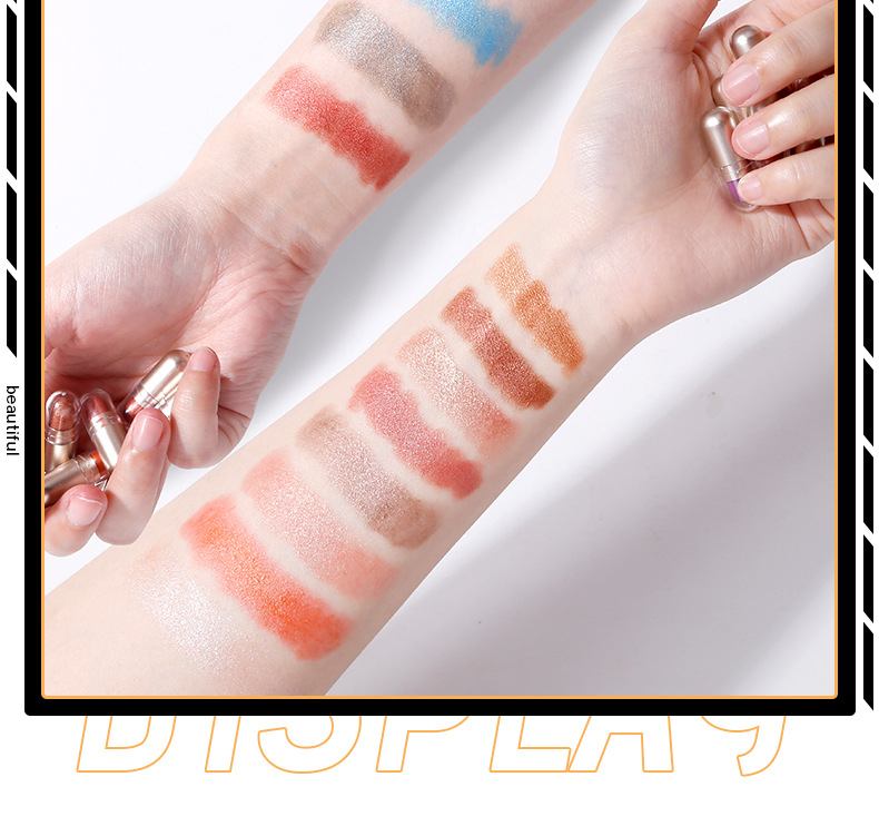 Lustre Sequin Capsule Eyeshadow Compact Waterproof Easy to Color Mashed Potatoes 12Color Eye Shadow CrossBorder Makeup Lustre Sequin Capsule Eyeshadow Compact Waterproof Easy to Color Mashed Potatoes 12Color Eye Shadow CrossBorder Makeup