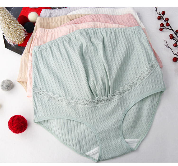 Preg Pregnant Women's Underpants Cotton Crotch Rib Adjustable High Waist Lace Edge Breathable Pregnancy Underwear 21023 Preg Pregnant Women's Underpants Cotton Crotch Rib Adjustable High Waist Lace Edge Breathable Pregnancy Underwear 21023