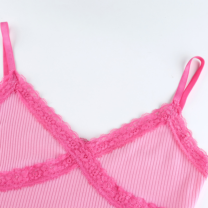 Foreign Trade Hot Style Aliexpress hot selling Sexy Women's Wear Vneck Lace Lace Edge show Thin women with suspenders Foreign Trade Hot Style Aliexpress hot selling Sexy Women's Wear Vneck Lace Lace Edge show Thin women with suspenders