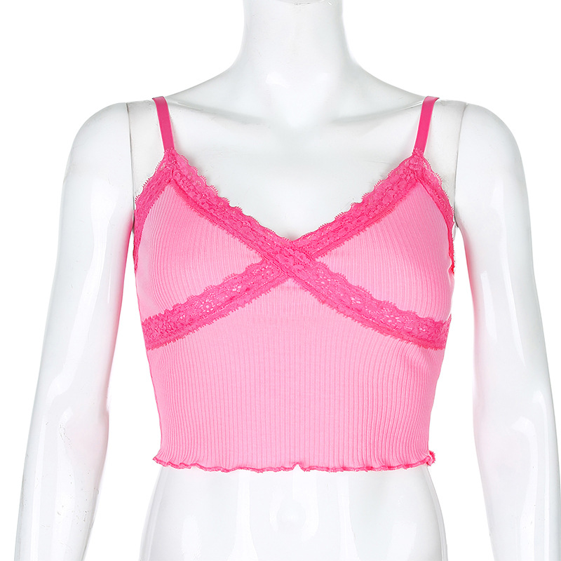 Foreign Trade Hot Style Aliexpress hot selling Sexy Women's Wear Vneck Lace Lace Edge show Thin women with suspenders Foreign Trade Hot Style Aliexpress hot selling Sexy Women's Wear Vneck Lace Lace Edge show Thin women with suspenders