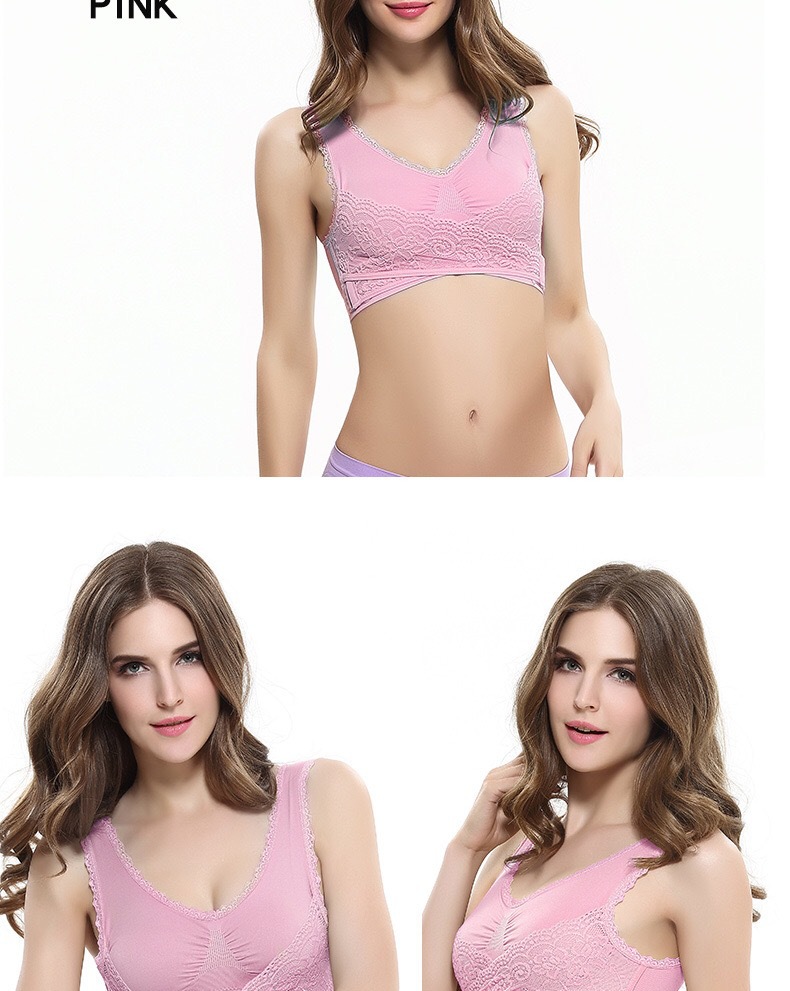 Super Push up Adjustable Chest Support Running Vest 8 Colors 7 Yards Front Cross Side Buckle Lace Edge Sports Yoga Bra