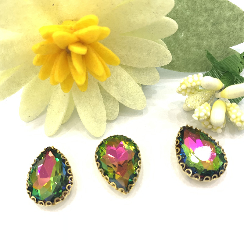 Water Drop Rhinestones D-Shaped Anti-Hook Gold Bottom DIY Wedding Shoes Accessories Lace Edge Diamond Super Flash Hand Sewing Drill Wholesale Water Drop Rhinestones D-Shaped Anti-Hook Gold Bottom DIY Wedding Shoes Accessories Lace Edge Diamond Super Flash Hand Sewing Drill Wholesale