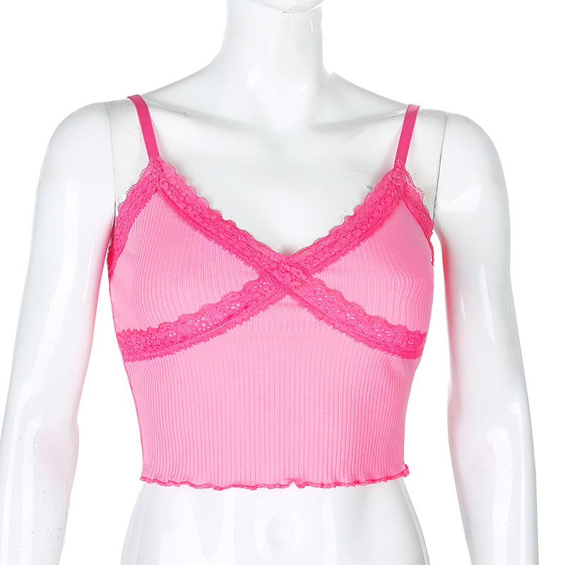 2020 European and American Foreign Trade Hot Selling Sexy Women's AliExpress V-neck Lace Edge Slim Strap Women 2020 European and American Foreign Trade Hot Selling Sexy Women's AliExpress V-neck Lace Edge Slim Strap Women