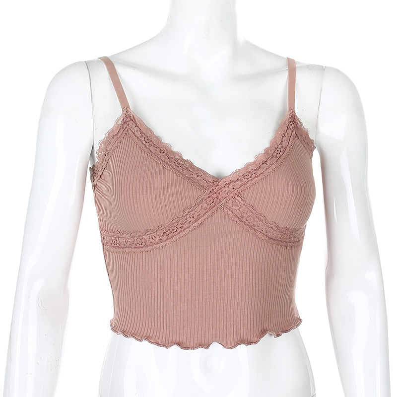 2020 European and American Foreign Trade Hot Selling Sexy Women's AliExpress V-neck Lace Edge Slim Strap Women 2020 European and American Foreign Trade Hot Selling Sexy Women's AliExpress V-neck Lace Edge Slim Strap Women