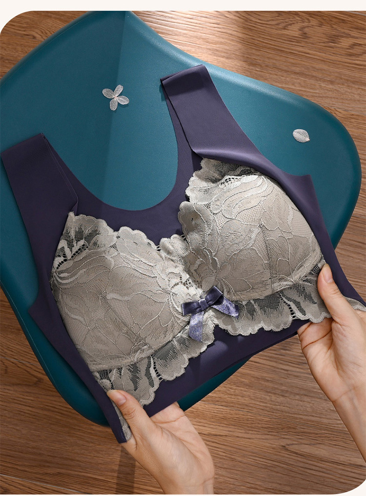 Large Size Ice Silk Seamless Women's Tube Top without Steel Ring Bowknot Backless Bra Sexy Lace Accessory Breast Push up Bra Large Size Ice Silk Seamless Women's Tube Top without Steel Ring Bowknot Backless Bra Sexy Lace Accessory Breast Push up Bra