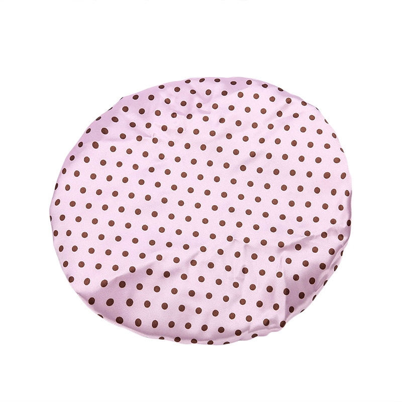 Double color cloth waterproof shower cap thickened adult lady&#039;s shower cap bowknot shower cap Kitchen cap