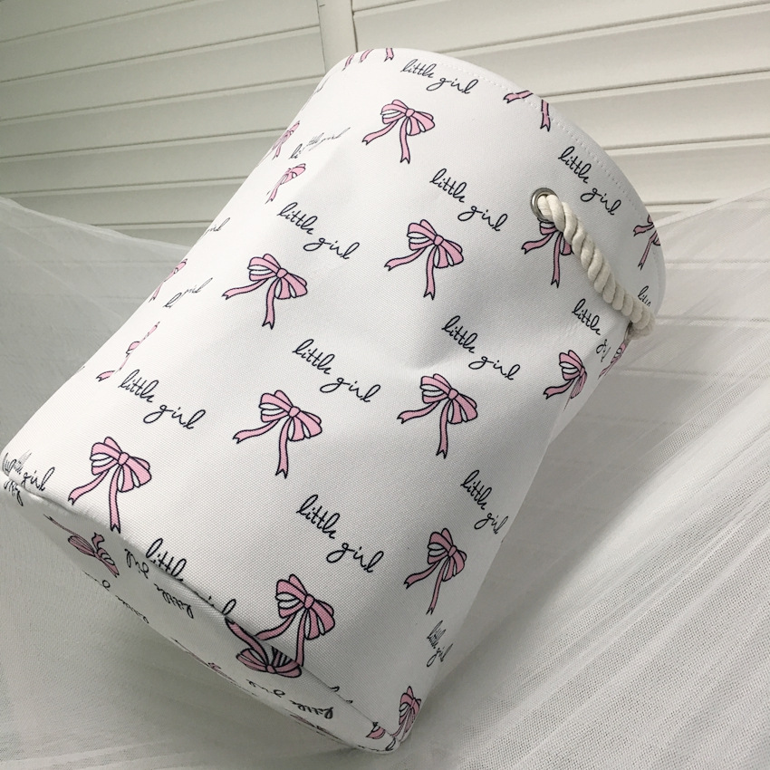 The manufacturer directly provides a hot style Instagram Copyright Shoe Bowknot for girls Canvas Storage Basket The manufacturer directly provides a hot style Instagram Copyright Shoe Bowknot for girls Canvas Storage Basket