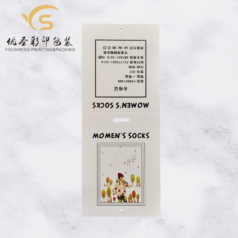 Yousheng Packaging Female Youth Socks Customized Socks Card Paper Card Tag Support Customization