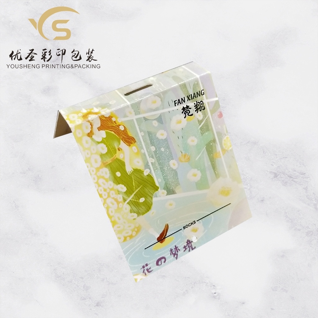Yousheng Packaging Female Youth Socks Customized Socks Card Paper Card Tag Support Customization Yousheng Packaging Female Youth Socks Customized Socks Card Paper Card Tag Support Customization