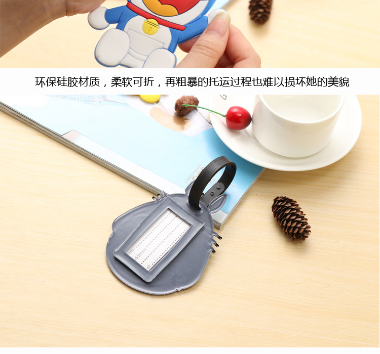 Cartoon Creative New Silicon Baggage Tag Personality Anime Luggage Consignment Tag Listing Factory Wholesale Customization Cartoon Creative New Silicon Baggage Tag Personality Anime Luggage Consignment Tag Listing Factory Wholesale Customization