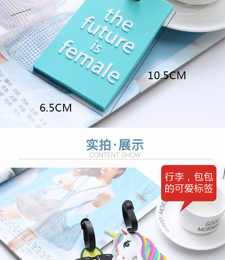Cartoon Soft Rubber Tag PVC Luggage Tag Custom Rubber Logo Custom Silicone Card Set Factory Wholesale