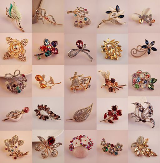 Boutique Luxury Color-Preserving Electroplating Ornament Silk Scarf Buckle Pin European and American Large Zircon Full Diamond Brooch Mixed Batch 10 Yuan Store Boutique Luxury Color-Preserving Electroplating Ornament Silk Scarf Buckle Pin European and American Large Zircon Full Diamond Brooch Mixed Batch 10 Yuan Store