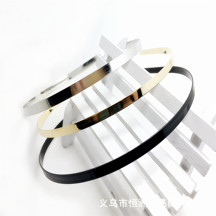 Factory Direct Supply Regular 3/4/5/6 Electroplating Headband Hair Ring Women&#039;s Head Buckle Accessories DIY Hair Accessories