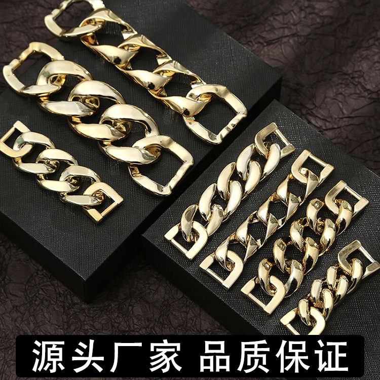 Cross-Border Customizable Chain Release Buckle Shoe Buckle Electroplating Ornament Accessories DIY Clothing Sccessories Shoe Buckle Manufacturer Direct Wholesale